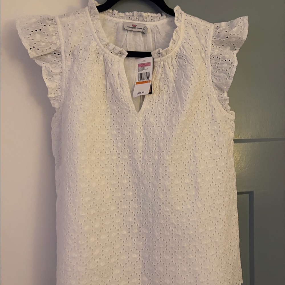 Vineyard Vibes Eyelet Top - Size small